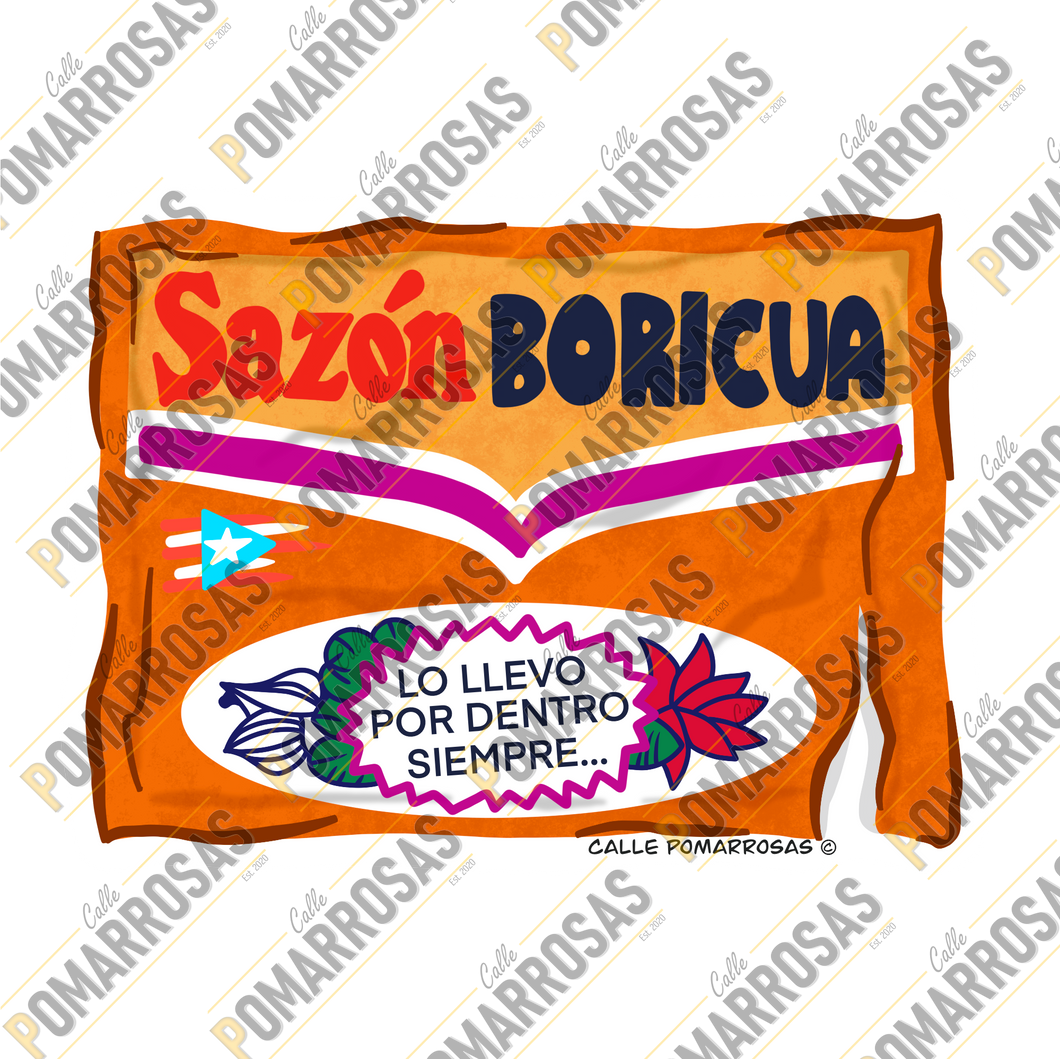 Mini Sticker: Sazón Boricua